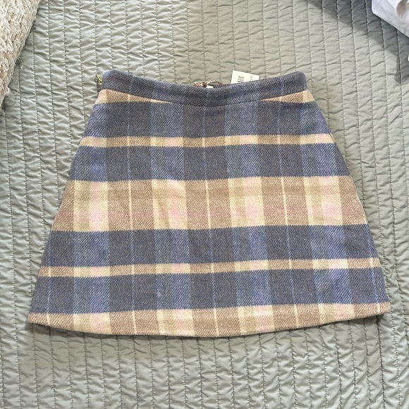Love Shack Fancy Orson Plaid Wool Mini Skirt Size 2 NWT - Picture 5 of 5